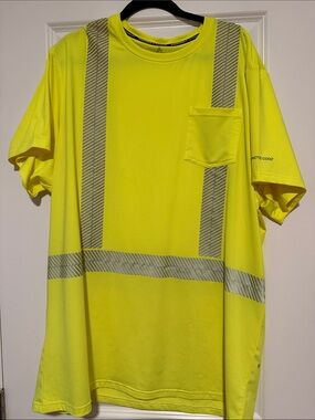 Arctic Cool High-Visibility Safety Tee - Neon Yellow with Reflective Stripes